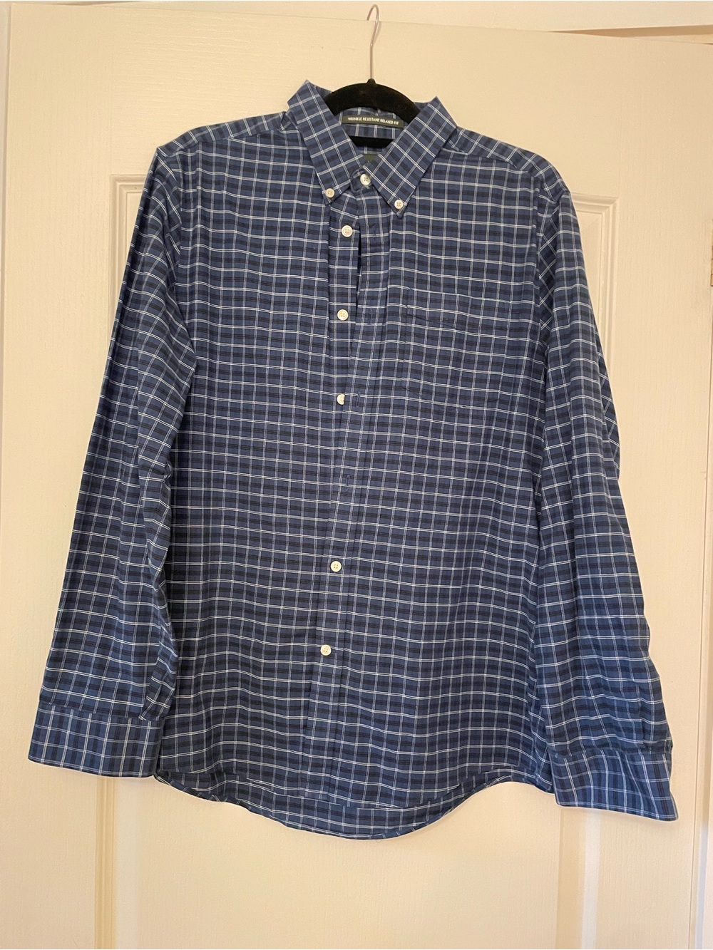 Eddie Bauer Blue Plaid Button-Down Shirt